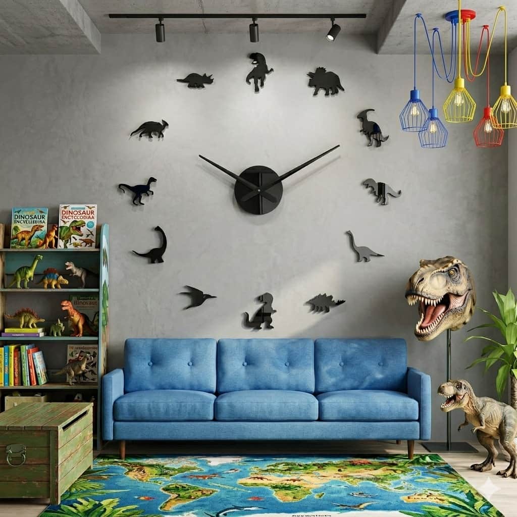 Reloj de pared KL358 Negro - 120 x 120 cm