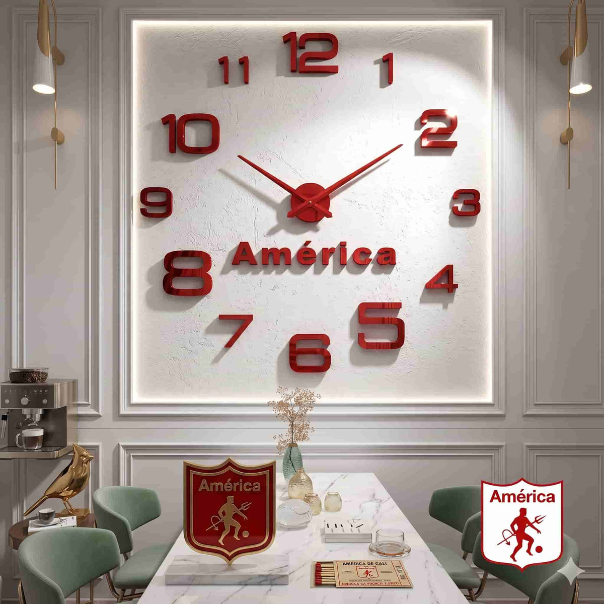 Reloj de pared 1809 América - 100 x 100 cm