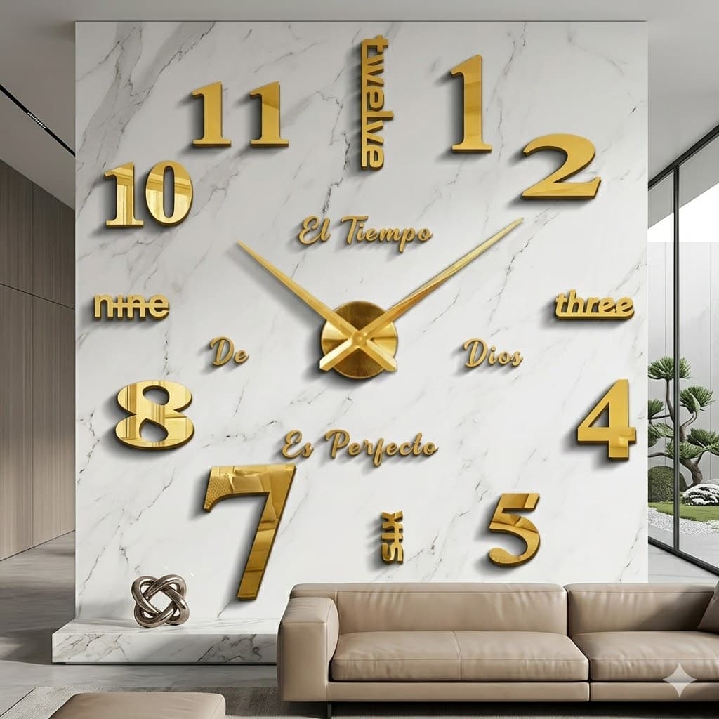 Reloj de pared 015 - 120cm x 120 cm