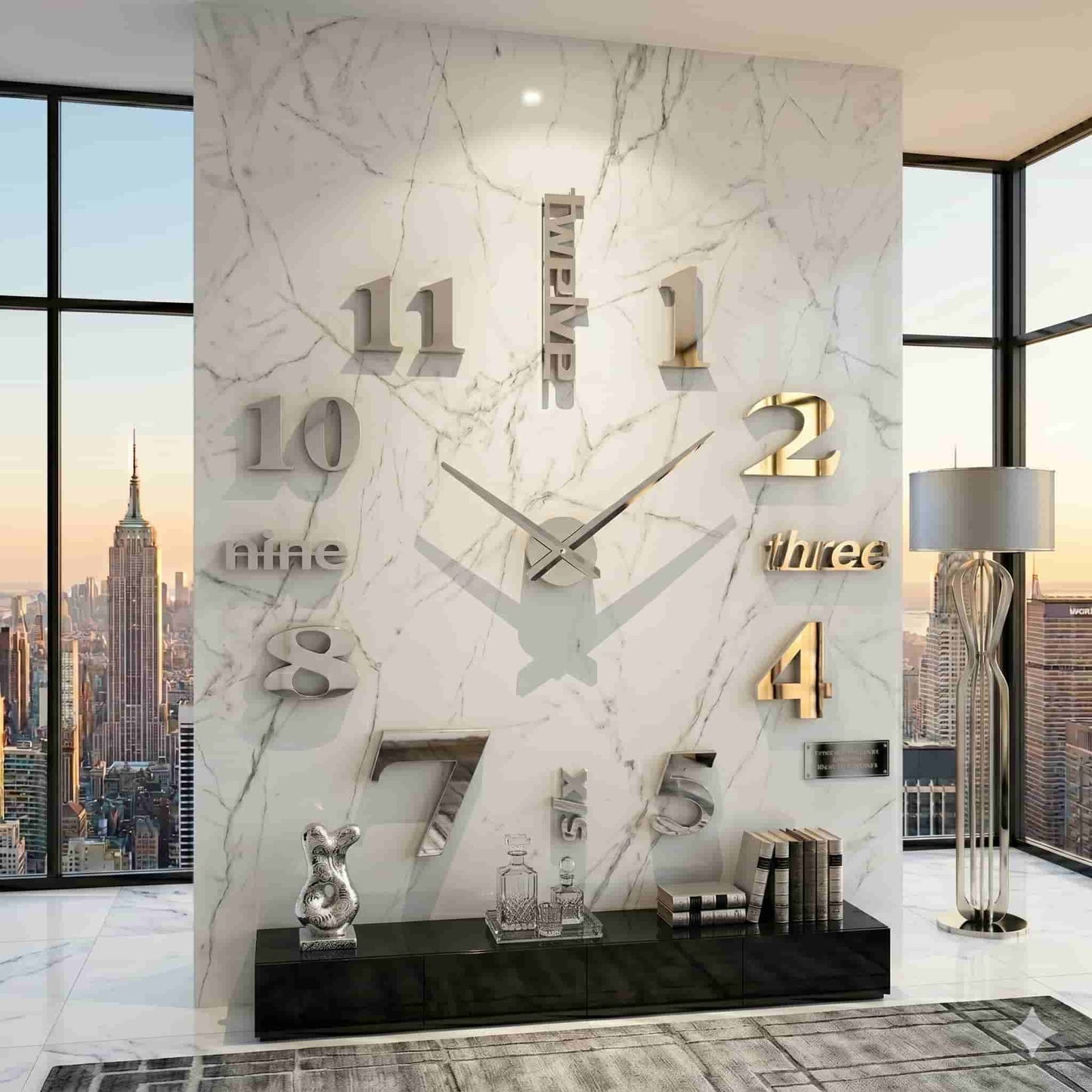 Reloj de pared 015 - 120cm x 120 cm