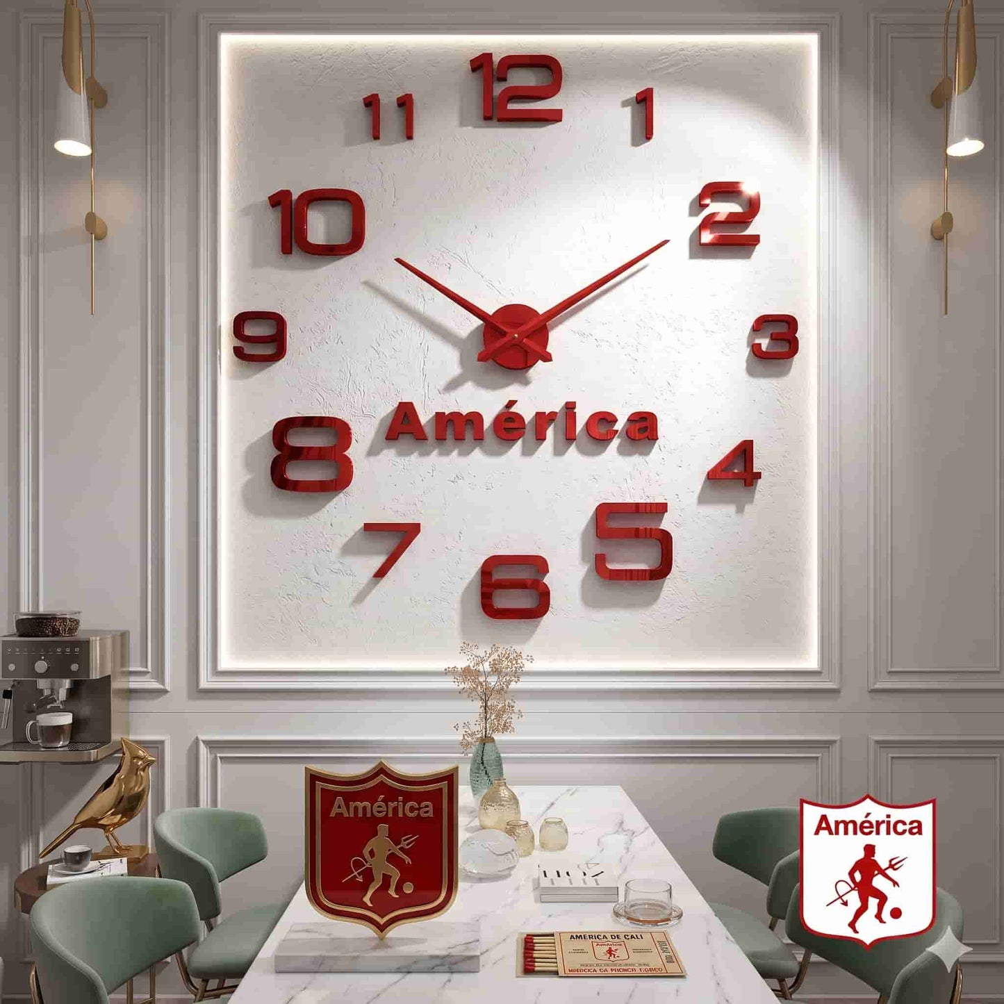 Reloj de pared 1809 América - 100cm x 100 cm