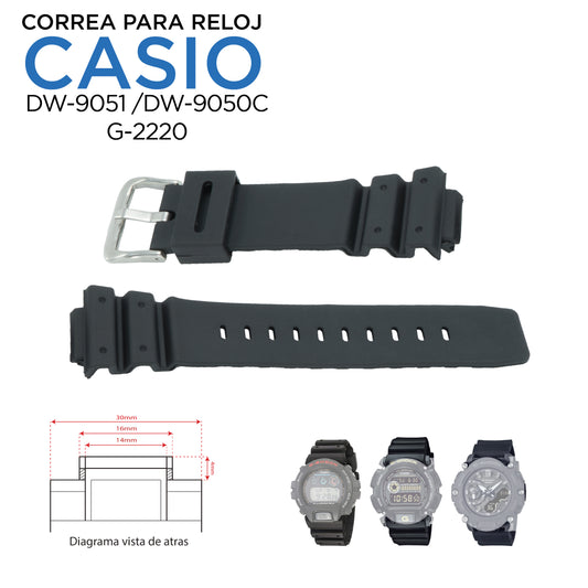 Pulso Correa reloj Casio G-Shock DW-9052 / DW-9051 / DW-9050C / G-2200 (7160434)